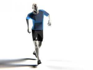 footballer edged rigged 3D Model