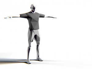 footballer edged rigged 3D Модель