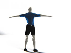 footballer edged rigged 3D Model