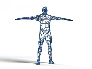 footballer edged rigged 3D Model