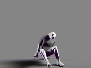footballer edged rigged 3D Модель