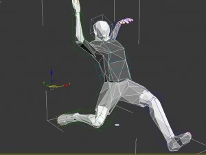 footballer edged rigged 3D Model