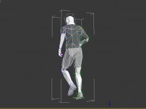 footballer edged rigged 3D Model