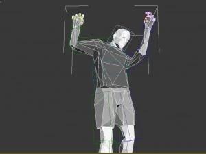footballer edged rigged 3D Model