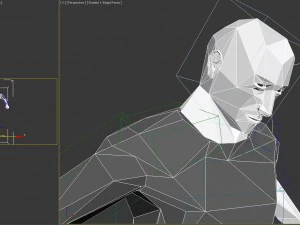 footballer edged rigged 3D Model
