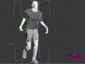 footballer edged rigged 3D Model