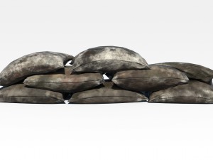 bags barricade pbr Modello 3D