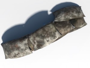 bags barricade pbr Modello 3D