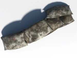 sacos barricada pbr Modelo 3D