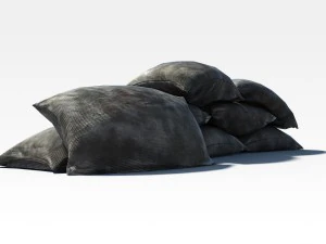 sacos barricada pbr Modelo 3D