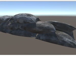 sacos barricada pbr Modelo 3D