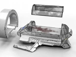 bot m&eacute;dico de fic&ccedil;&atilde;o cient&iacute;fica pbr lowpoly Modelo 3D