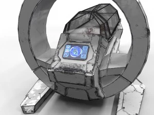 bot m&eacute;dico de fic&ccedil;&atilde;o cient&iacute;fica pbr lowpoly Modelo 3D