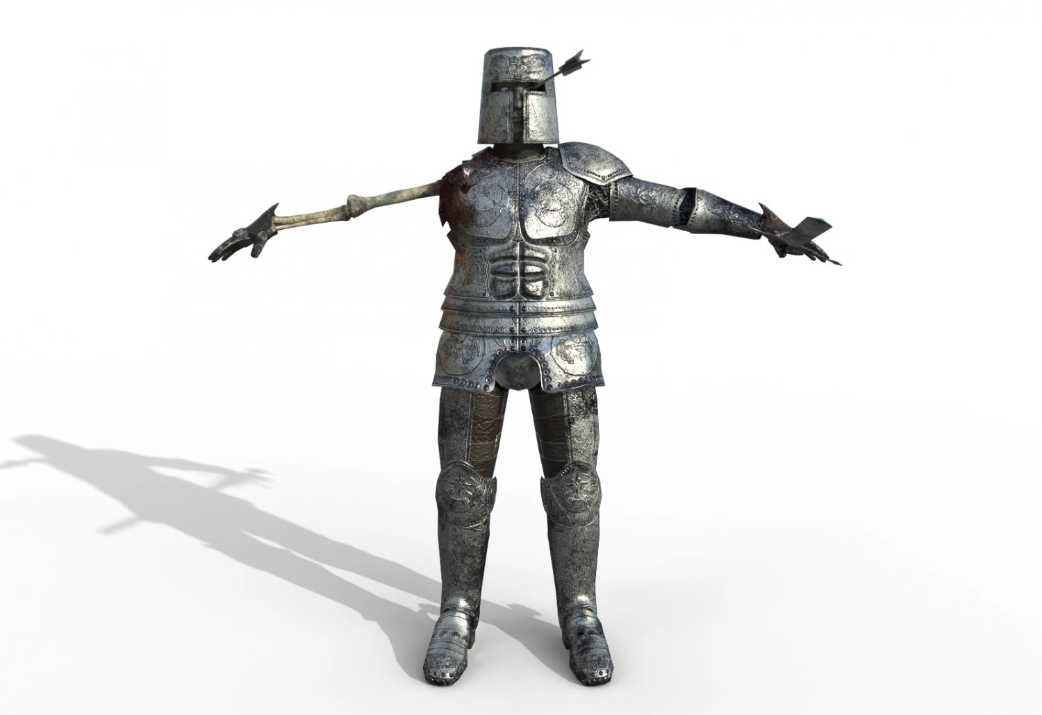 dead knight rigged pbr character 3D Model .c4d .max .obj .3ds .fbx .stl .blend