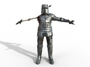 dead knight rigged pbr character 3D Модель