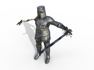 dead knight rigged pbr character 3Dモデル