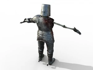 dead knight rigged pbr character 3D Model