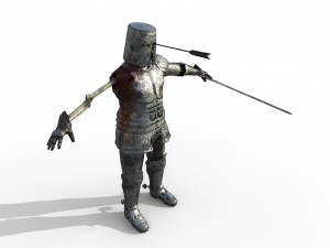 dead knight rigged pbr character 3Dモデル