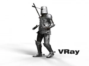dead knight rigged pbr character 3D Model