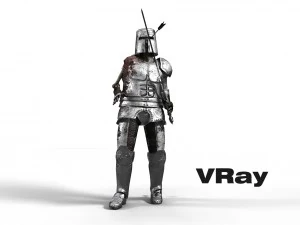dead knight rigged pbr character 3D Model