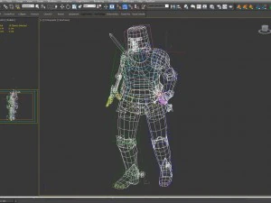 dead knight rigged pbr character 3D Model
