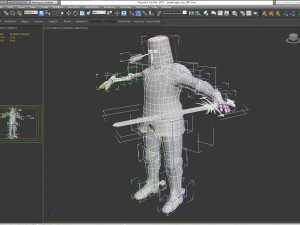dead knight rigged pbr character 3D Model