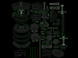 dead knight rigged pbr character 3Dモデル