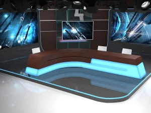 Virtual Broadcast Studio 06 3D Model