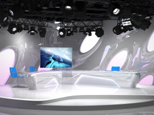 バーチャルテレビスタジオ07 3Dモデル