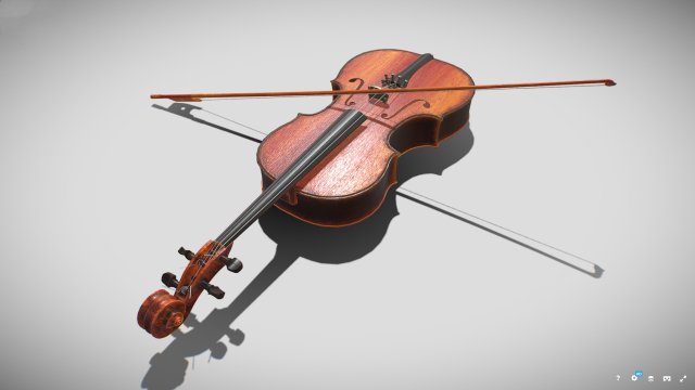 Violin 3D Model .c4d .max .obj .3ds .fbx .stl .blend 