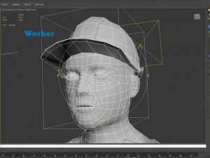 worker character rigged 3D Модель