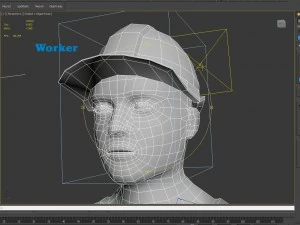worker character rigged 3D Model