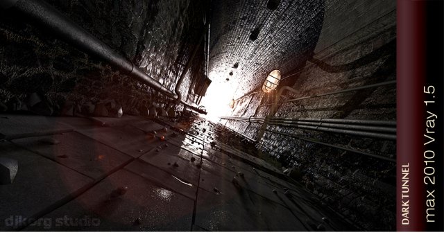 dark tunnel 3D Модель .c4d .max .obj .3ds .fbx .stl .blend 
