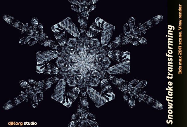 snowflake transforming model 3D Модель .c4d .max .obj .3ds .fbx .stl .blend 