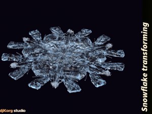 snowflake transforming model 3D Модель