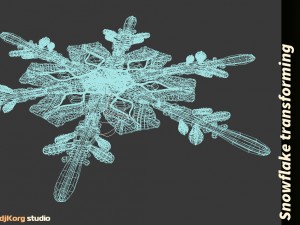 snowflake transforming model 3D Модель