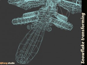 snowflake transforming model 3D Модель