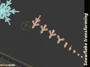 snowflake transforming model 3D Модель