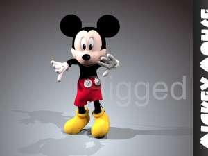 mickey mouse rigged 3d model 3D Модель