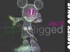 mickey mouse rigged 3d model 3D Модель