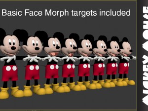mickey mouse rigged 3d model 3D Модель