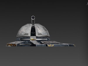 sci fi turret low poly vr - ar - low-poly 3d model Modèle 3D