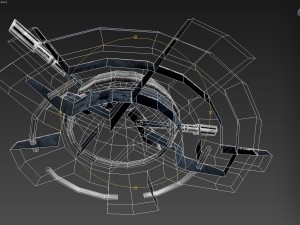 sci fi turret low poly vr - ar - low-poly 3d model Modèle 3D