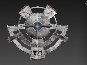 sci fi turret low poly vr - ar - low-poly 3d model Modèle 3D