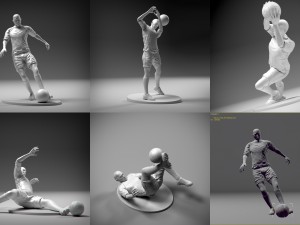 soccerers 5 stl pack 3D Print Model