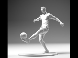 footballer 02 footstrike 01 stl 3d print model 3D Print Model