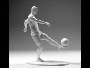 footballer 02 footstrike 01 stl 3d print model 3D 打印模型