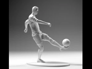 jogador de futebol 02 footstrike 01 stl modelo de impress&atilde;o 3D Modelo de Impressão 3D