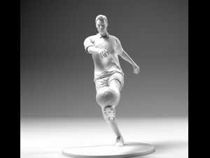 footballer 02 footstrike 01 stl 3d print model 3D 打印模型