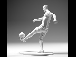 footballer 02 footstrike 01 stl 3d print model 3D 打印模型